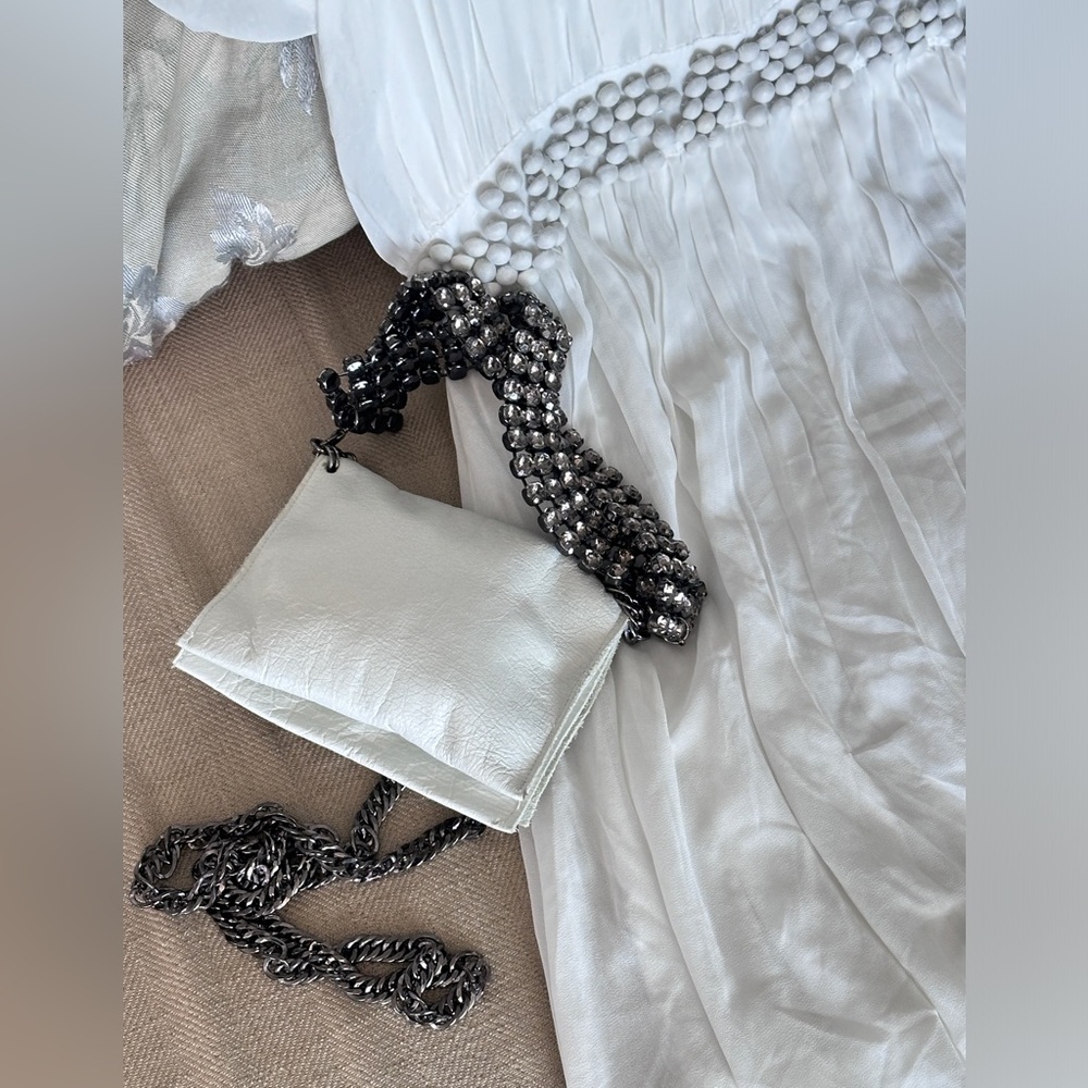 Couture bag special design for movie Genuine Leather Chrystaks Metal chains